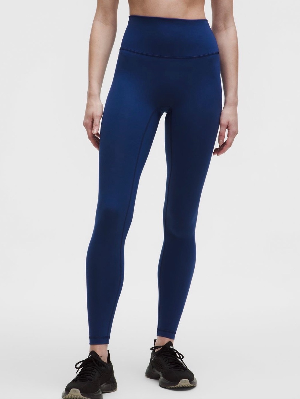 lululemon Size 10 Wunder Train No Line HR 25" Blue Leggings